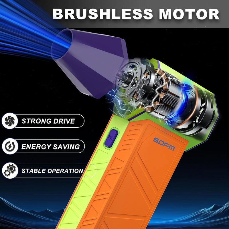 DFM Electric Air Duster - 130000RPM Compressed Air Duster，3 Gear Adjustable Jet Dry Blower can Reusable Can for Computer Keyboard,Outdoors,Car,Home.… (Colorful) - Image 3